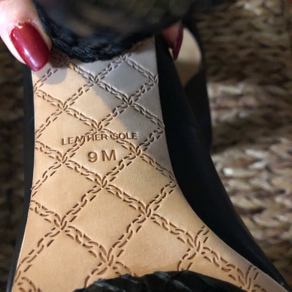 L.A.M.B Peep Toe Black Platform Shoes, $395 - Picture 7 of 7